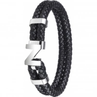 Браслет Zippo Steel Braided Leather Bracelet (20 см) купить в Перми