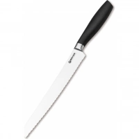 Кухонный хлебный нож Bker Core Professional Bread Knife, 220 мм, сталь X50CrMoV15, рукоять пластик купить в Перми