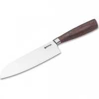 Кухонный нож Boker Core Santoku, сталь X50CrMoV15, рукоять орех купить в Перми