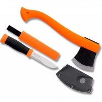 Набор Morakniv Outdoor Kit Orange, нож Morakniv 2000 нержавеющая сталь, цвет оранжевый + топор купить в Перми