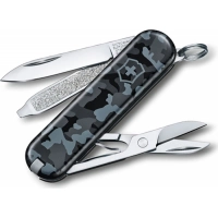 Нож перочинный Victorinox  Classic, сталь X55CrMo14, рукоять Cellidor®, синий камуфляж купить в Перми