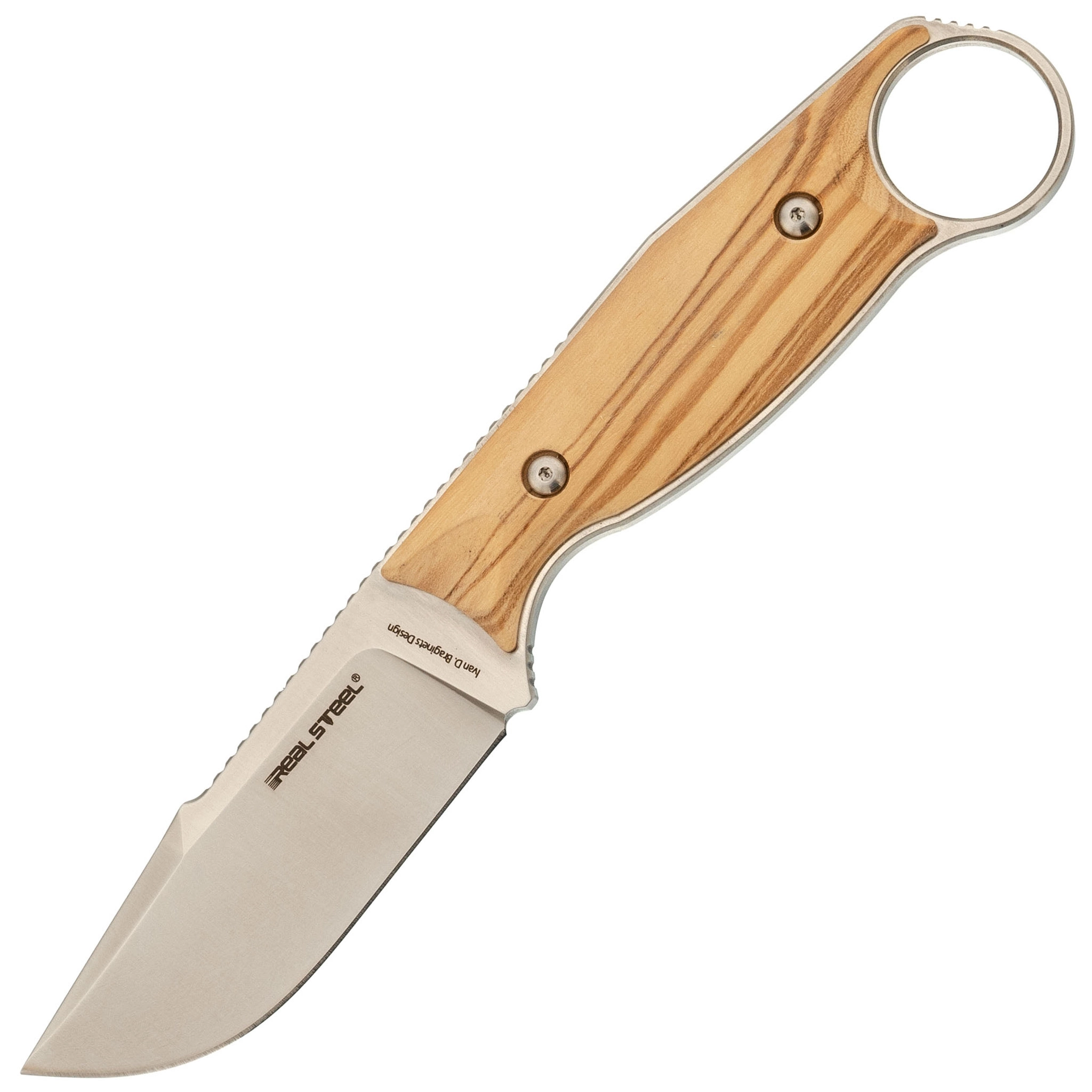 Нож RealSteel Furrier Harpoon, сталь N690, рукоять Olive Wood