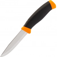 Нож с фиксированным лезвием Morakniv Companion Orange, сталь Sandvik 12C27, рукоять резина/пластик, оранжевый купить в Перми