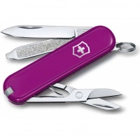 Нож Victorinox Classic SD Colors, Tasty Grape (0.6223.52G) пурпурный, 7 функций 58мм купить в Перми